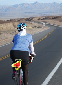 Joy on the road in Death Valley