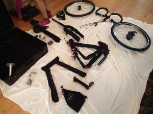 Unpacked bike components