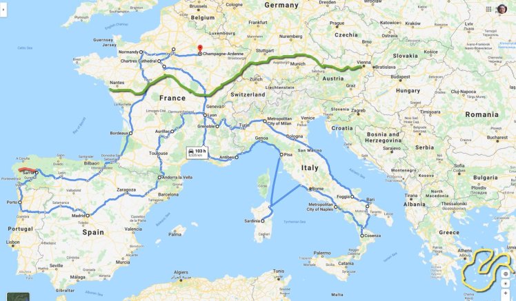 2020 Original Travel Route Plan